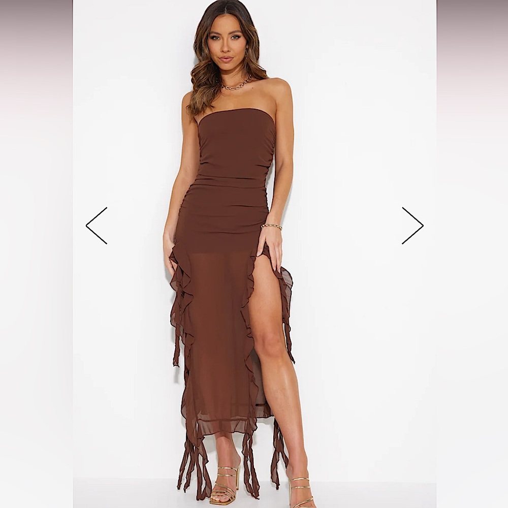 LIONESS RENDEZVOUS DRESS - CHOCOLATE